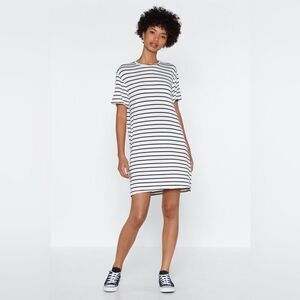 Nasty Gal Striped Shirt Dress
